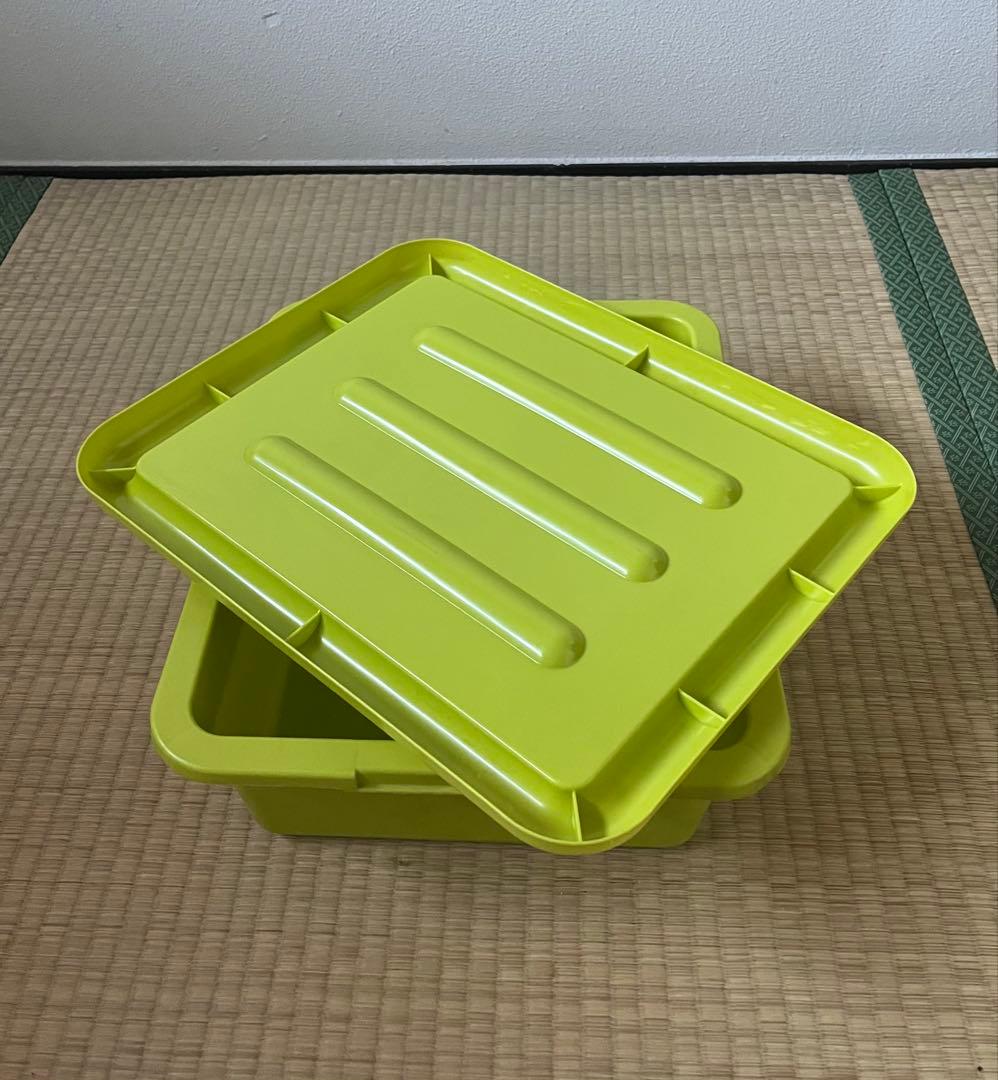 ビビットカラー衣装ケース(収納ボックス)ピンク, 黄緑 4個(大3, 小1)