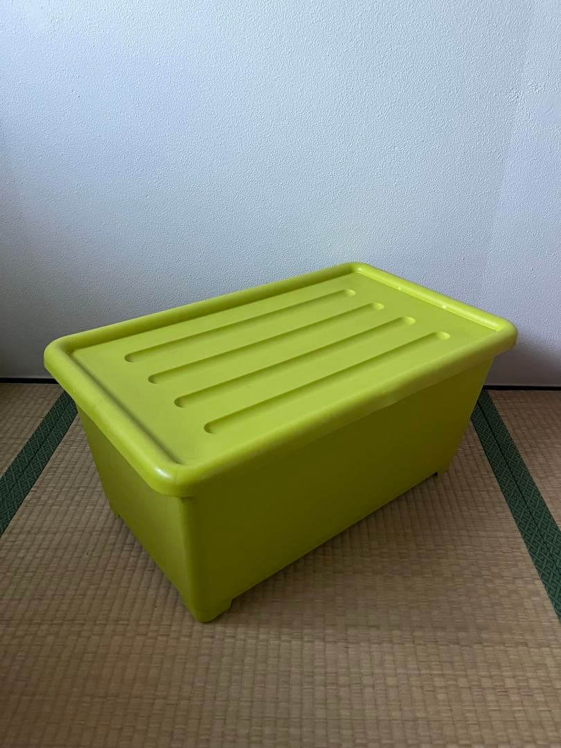 ビビットカラー衣装ケース(収納ボックス)ピンク, 黄緑 4個(大3, 小1)