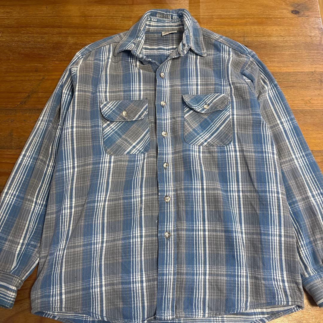 FIVE BROTHER フランネルシャツ　Lサイズ　ブルー