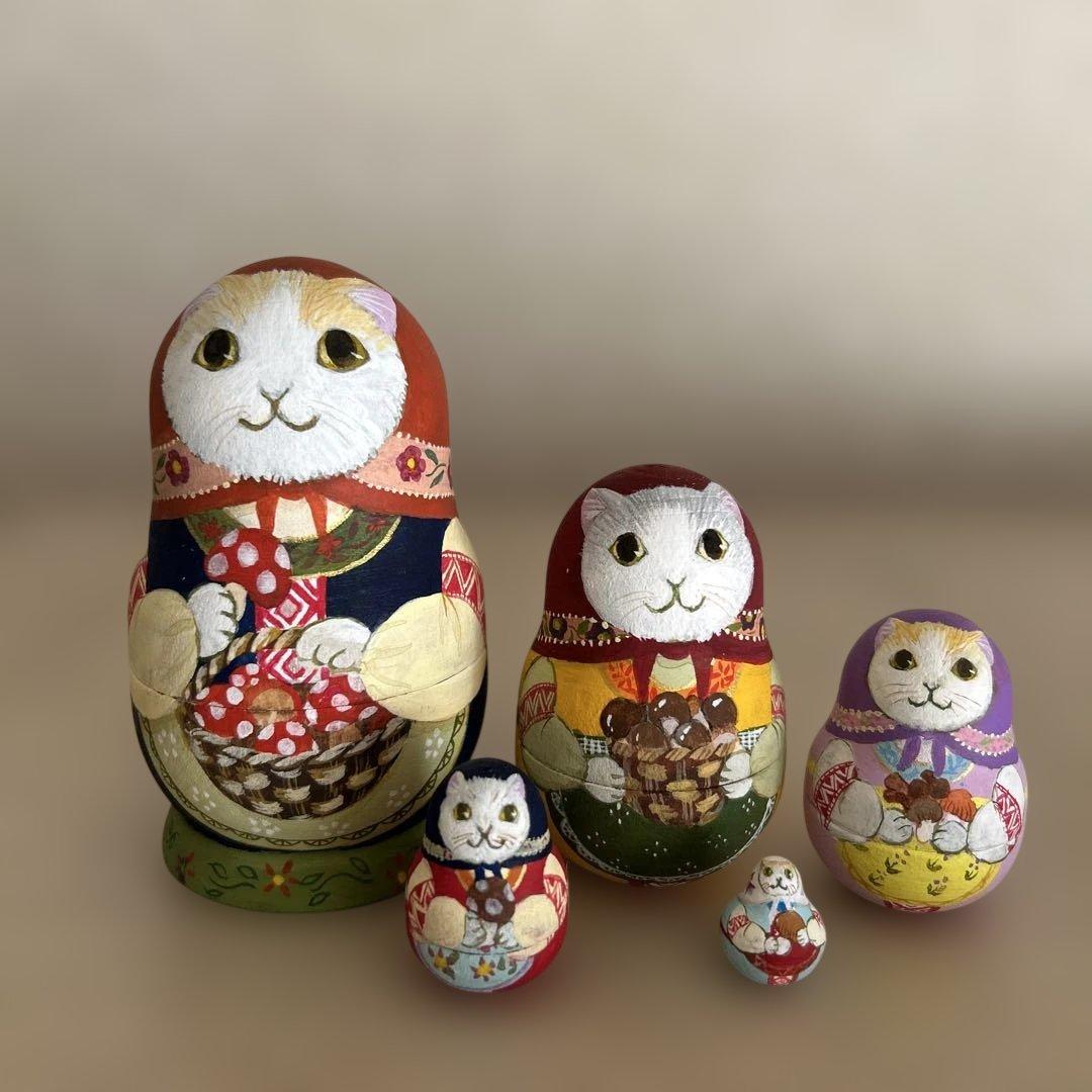 マトリョーシカ【きのこ狩り】猫ちゃん