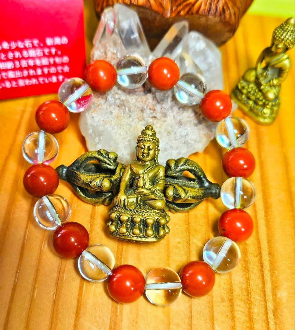 金運上昇‼️大黒天さまと佐渡の赤玉石ブレスの2個セット‼️