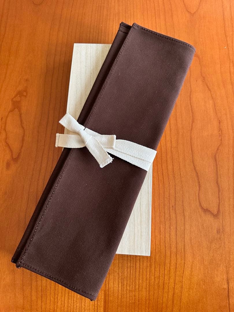 堺孝行　蕎麦包丁　モリブデン　鏡面仕上げ　帆布ケース付き　33cm 本刃付