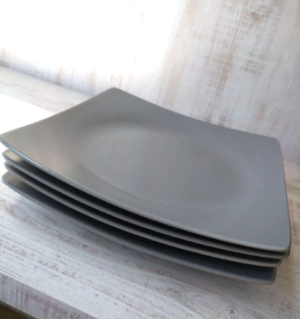 ECLIPSE\" エクリプス\" スクエア ディナー プレート　グレー