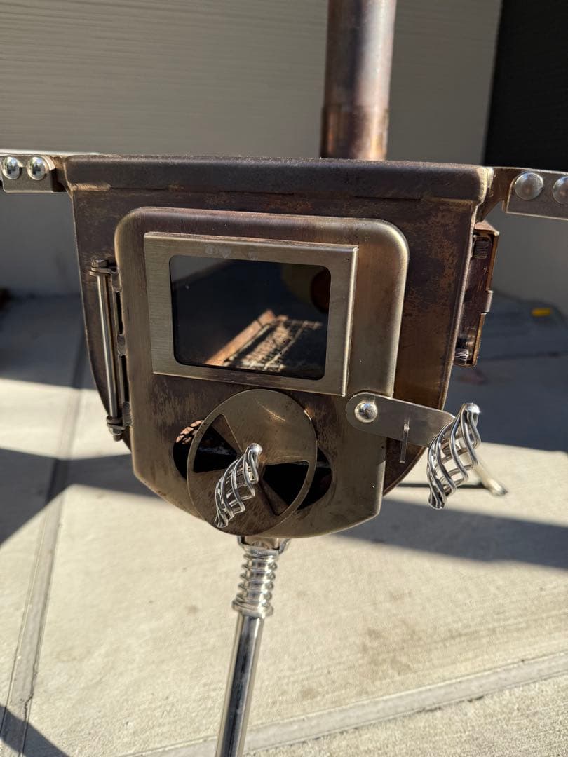 【テンマク】ウッドストーブサイドヴューＭサイズ ケース付き