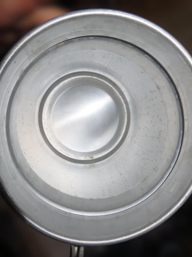 希少なイタリア製 アルミ ミルク缶 金属容器 古道具