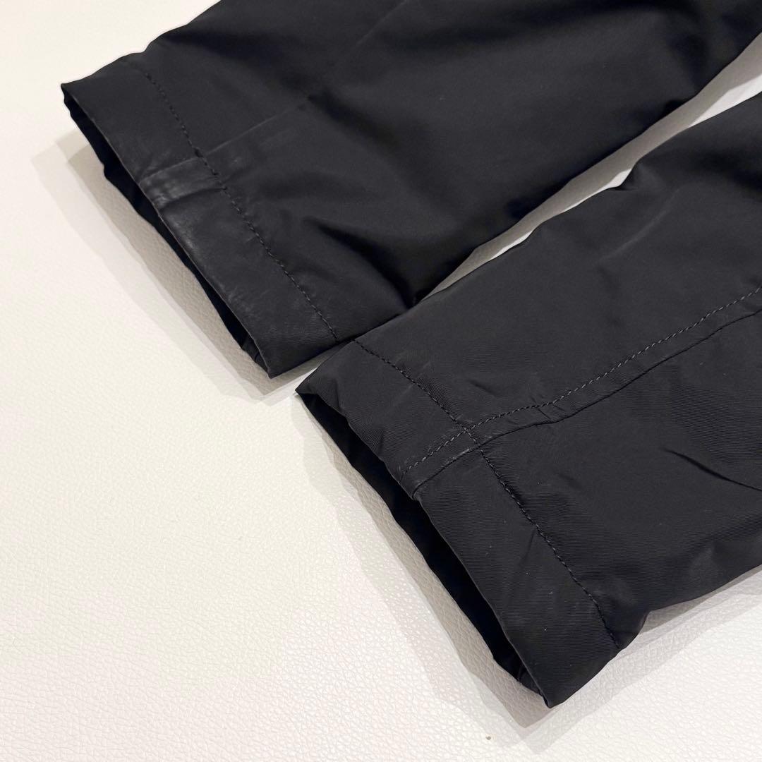 theory セオリー 牛革ベルト付きロングダウンコート Aライン ブラック