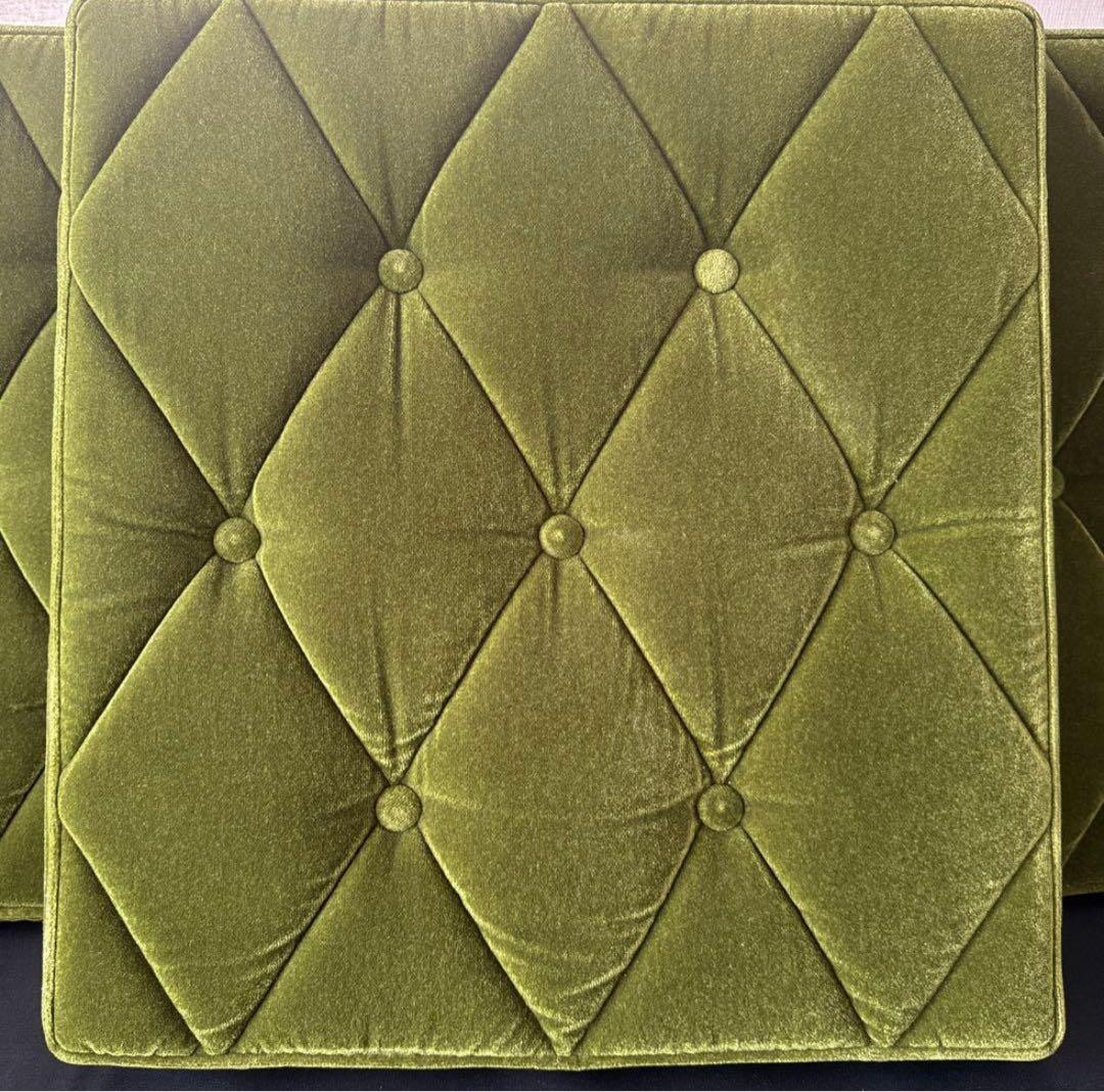 カリモク60 ロビーチェア　3シーター　モケットグリーン