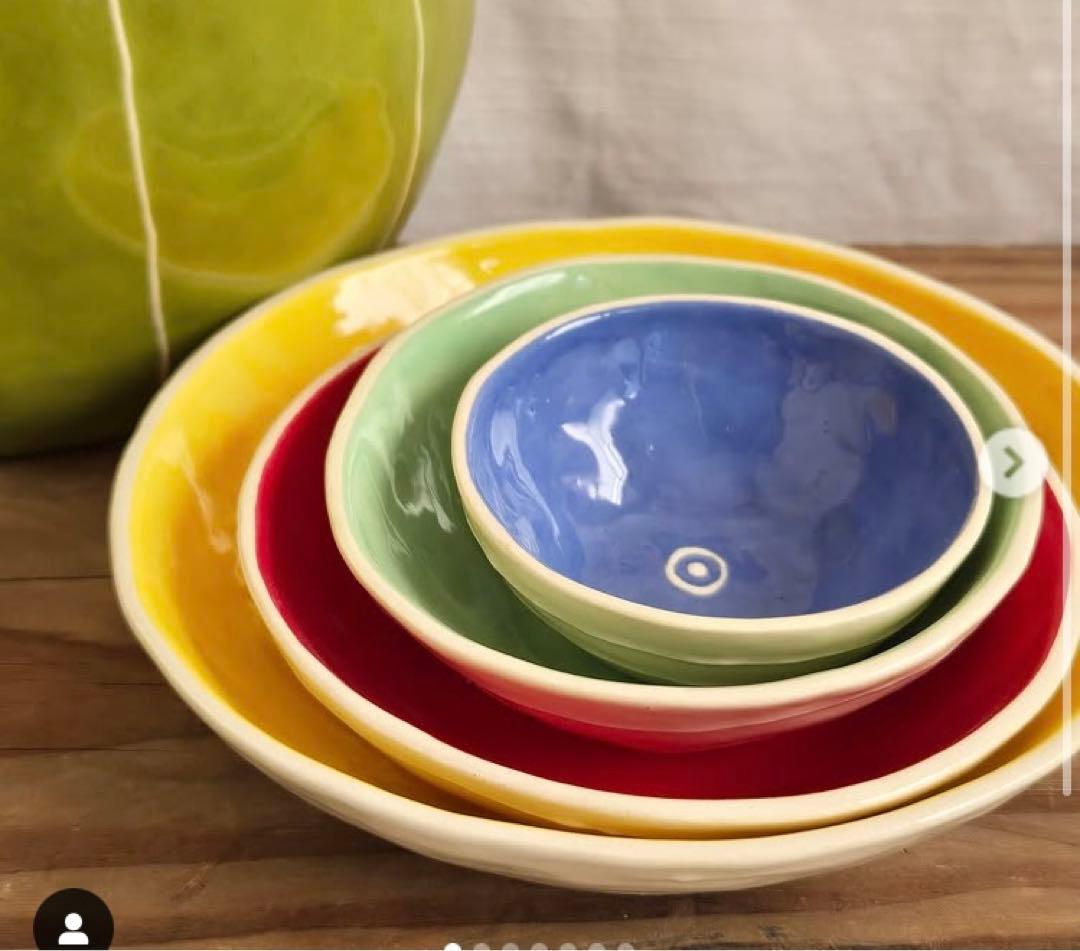 krikristudio カラフルハンドペイントフリーボウル