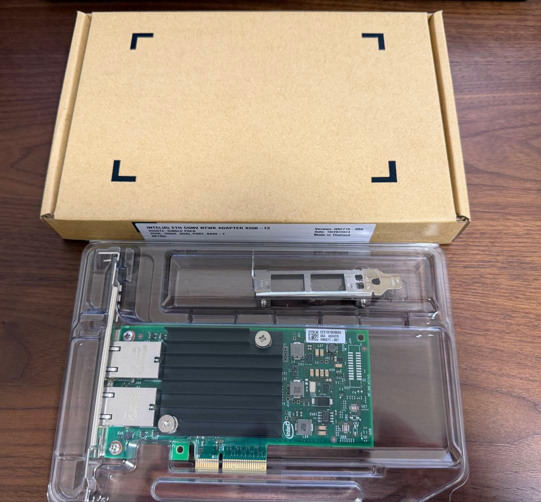 【新品】Intel純正 10GbE 2ポート LANカード X550-T2