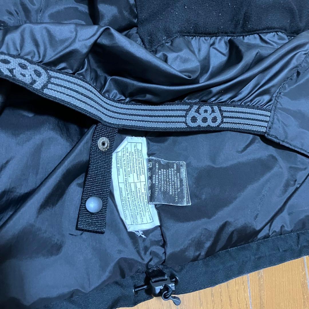 686 SIXEIGHTSIX スノーボードウェア ジャケット ブラック グレー