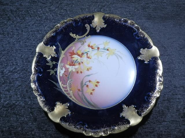 アビランドGDA　蒔絵金彩　ハンドペイント　1900年　21.5cm