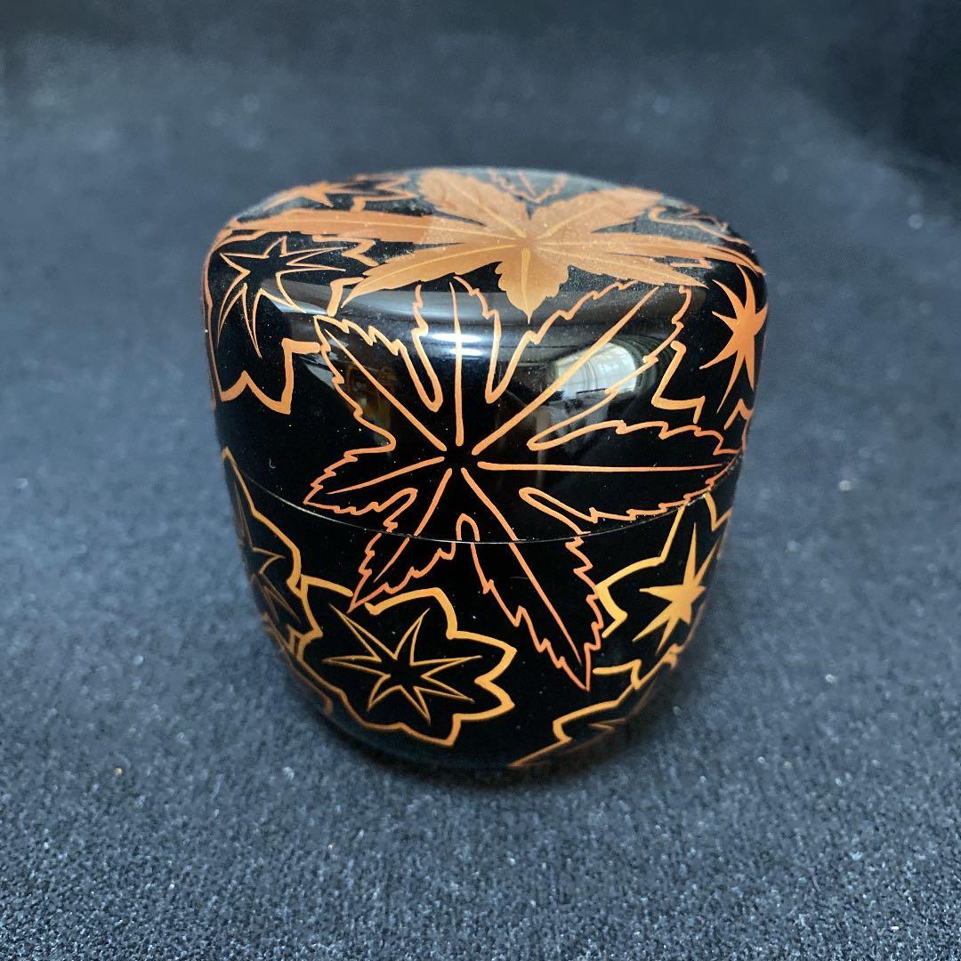 083  なつめ　棗　茶道具　紅葉