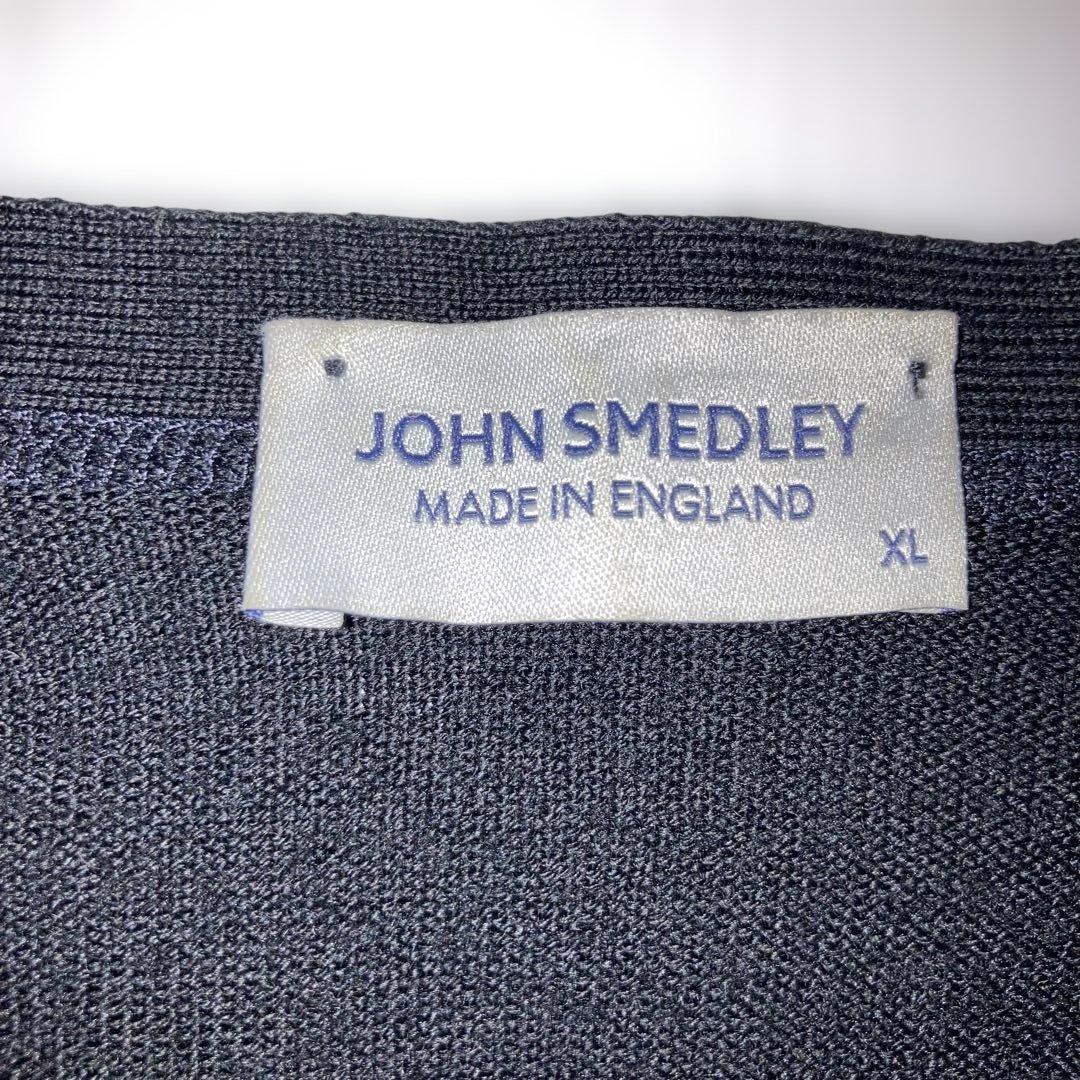 JOHN SMEDLEY ブラックカーディガン★ウール★サイズXL