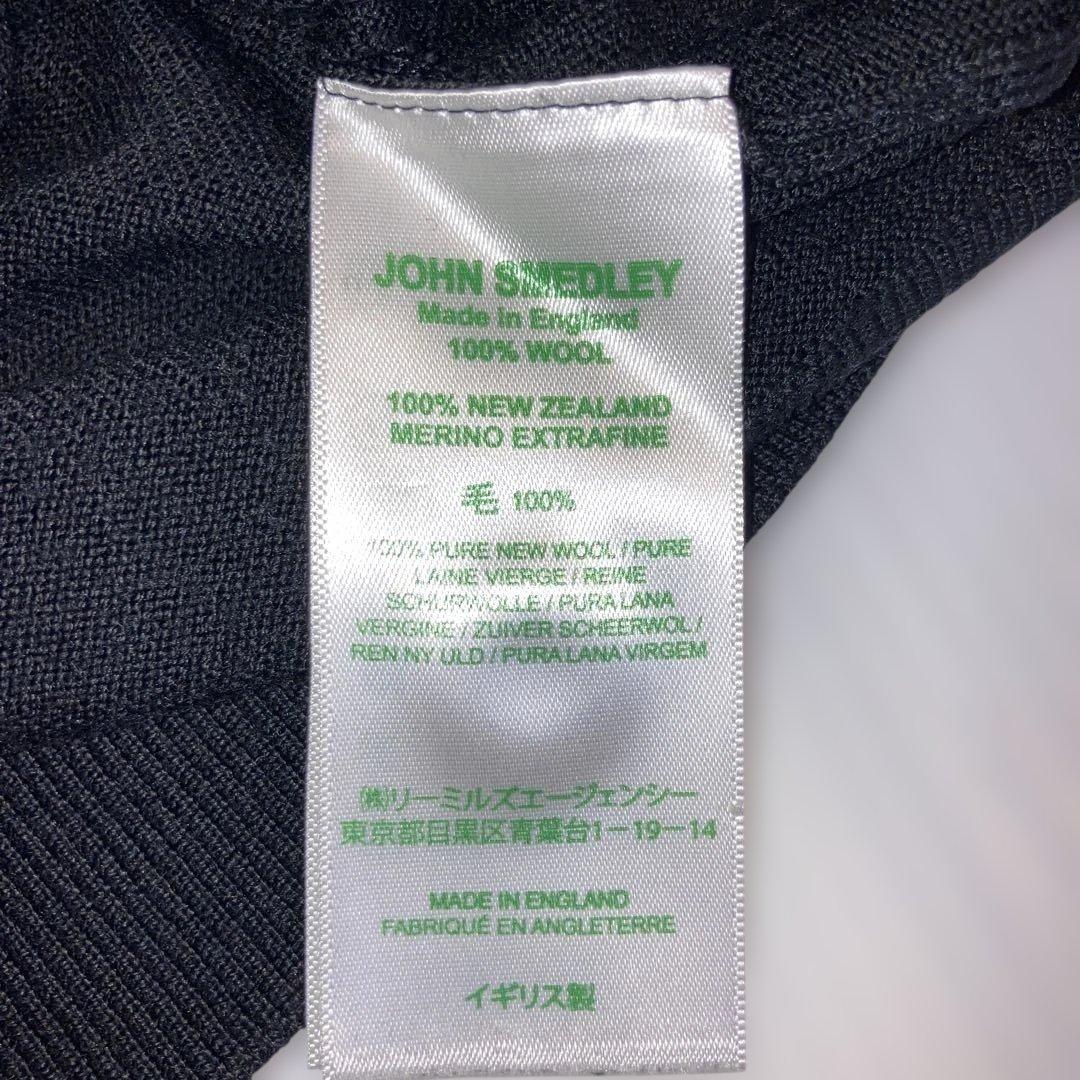 JOHN SMEDLEY ブラックカーディガン★ウール★サイズXL