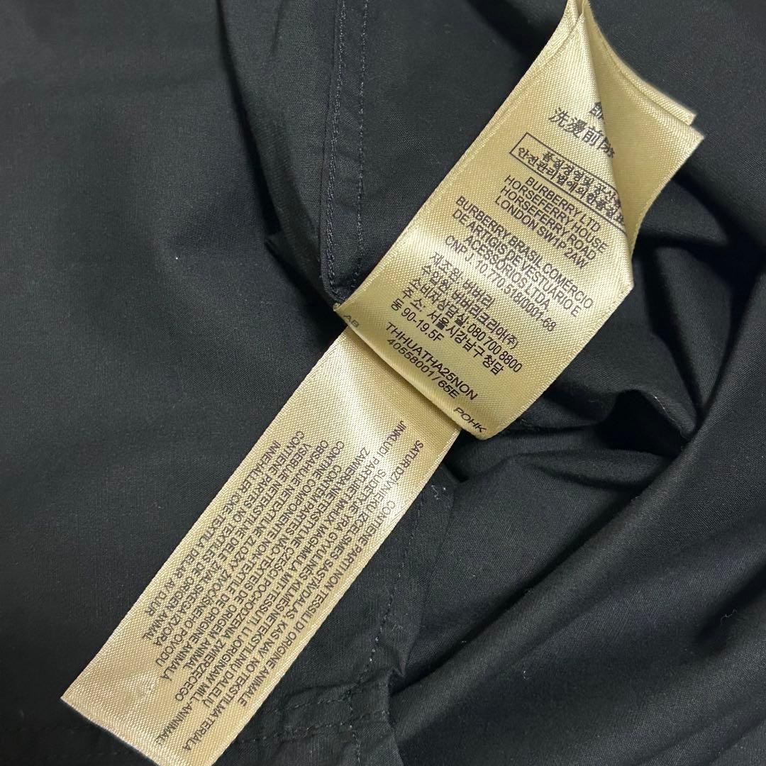 【現行タグ】 BURBERRY LONDON 長袖シャツ ブラック チェック S