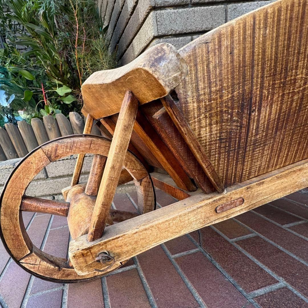 フラワーカート　ワゴン　リヤカー　アンティーク　ヴィンテージ