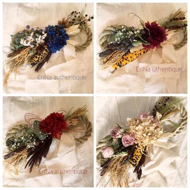 53 しめ縄 しめ飾り 正月飾り ドライフラワー スワッグ 雑貨