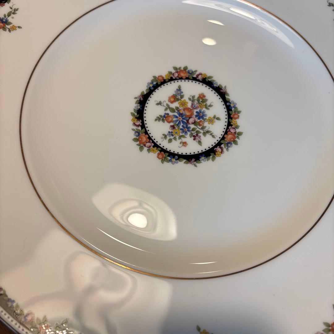  ボーンチャイナ 花柄皿 3点セット