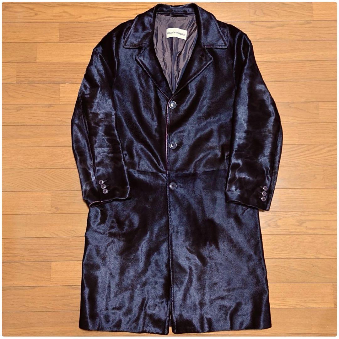 【本日最終超大特価‼︎】90S ドルチェ&ガッバーナ ハラコレザーチェスターコート