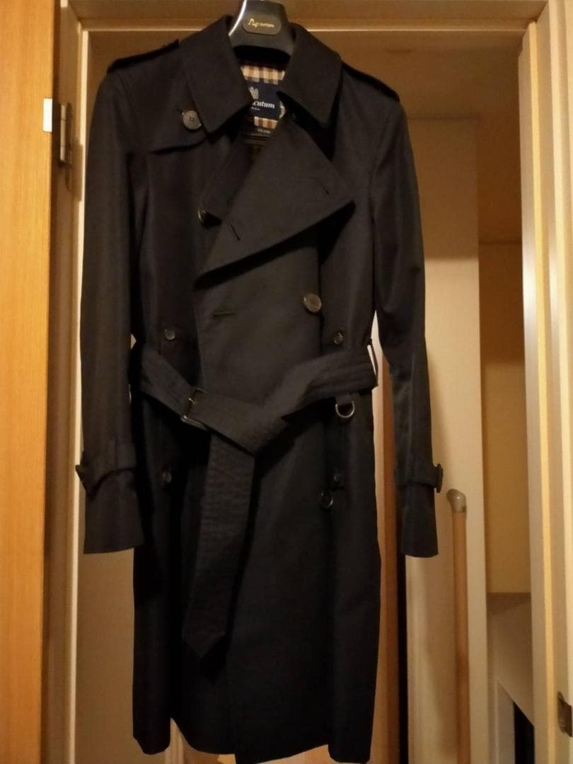 Aquascutum Princegate（UK）ネイビー トレンチコート 美品