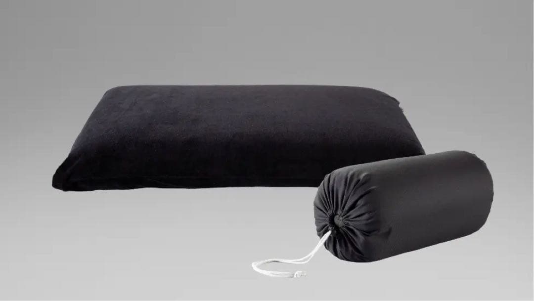 【1回使用】マニフレックス　ピローグランデ　ブラック　収納袋付き