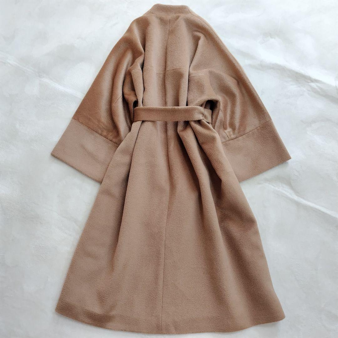 美品✨ロクサンダ イギリス製 ウール モヘア シルク ノーカラー コート