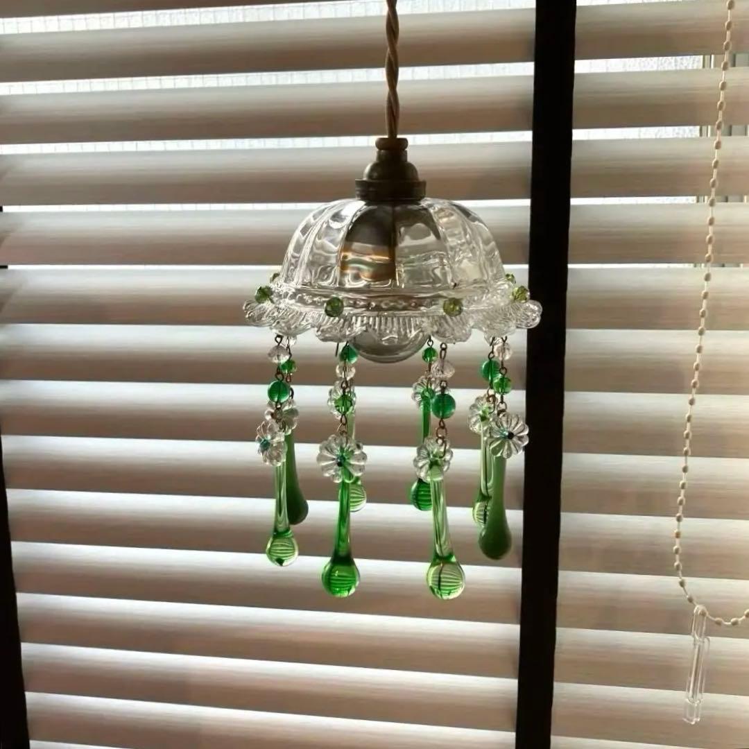 ミニシャンデリア　1920年（大きめ）　フランスアンティーク　シェード