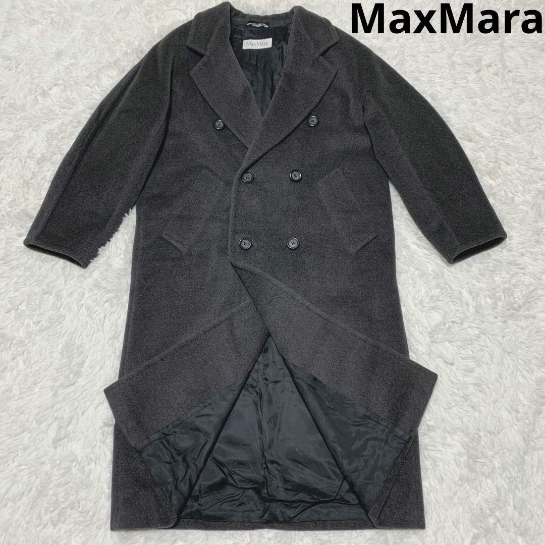 【美品】マックスマーラ 白タグ チェスターコート カシミヤ混 ロング