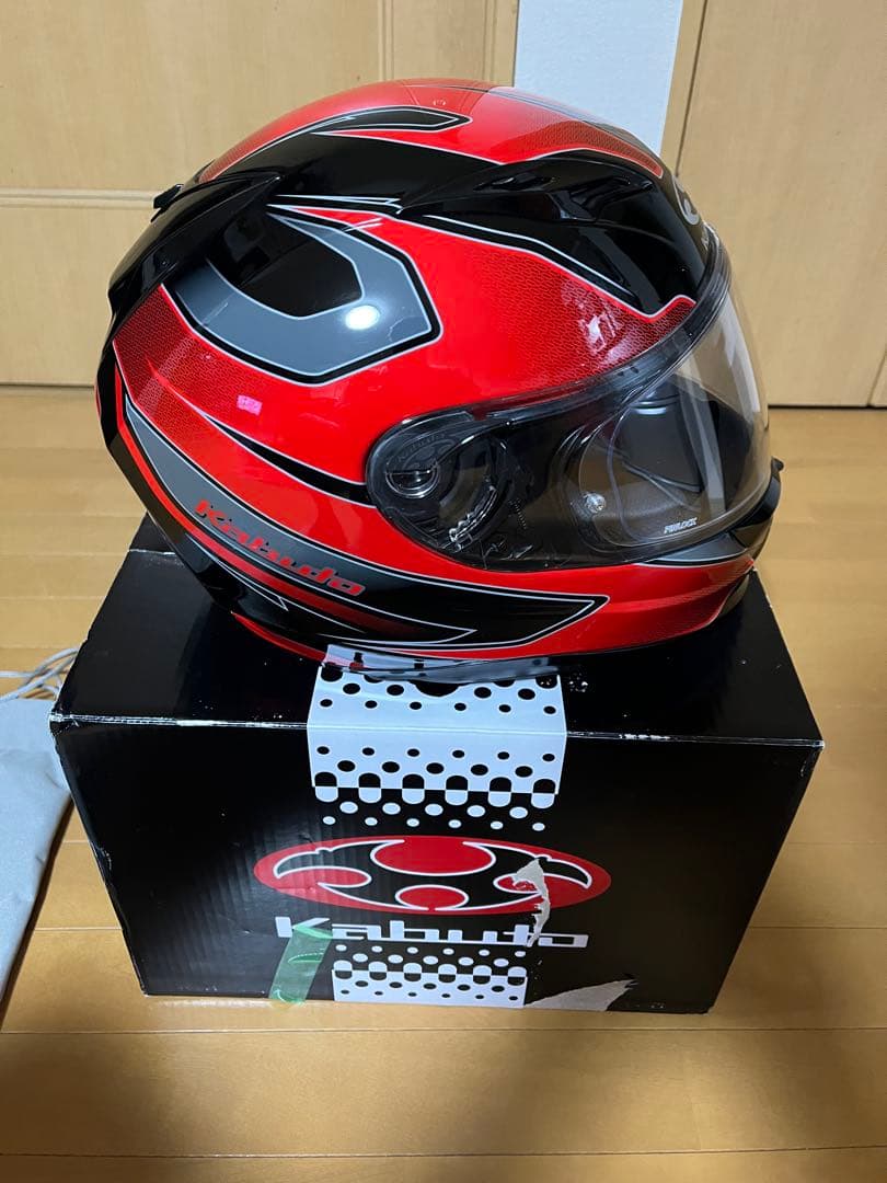 青木‼️KABUTO フルフェイスヘルメット レッド/ブラック
