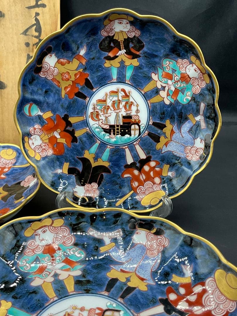 福右衛門窯　古伊万里　皿　染錦献上手　福右衛門