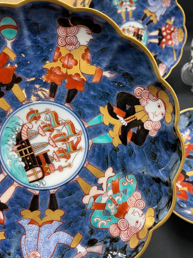 福右衛門窯　古伊万里　皿　染錦献上手　福右衛門