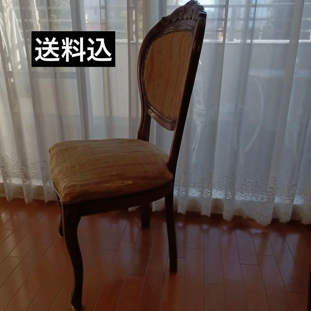 ①アンティーク★チェア★ヴィンテージ★ピンク★たのメル便込みダイニングチェア