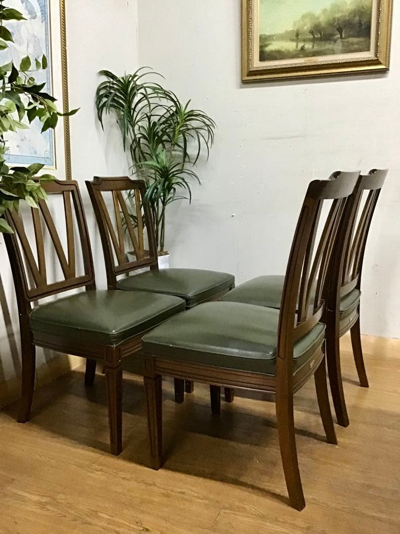 管376☆マルニ☆maruni☆地中海☆ダイニングテーブル☆チェア4脚