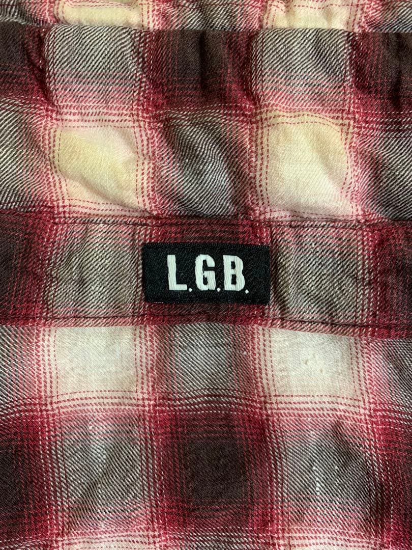 L.G.B. グラデーション チェックシャツ シワ加工 shirt 00s