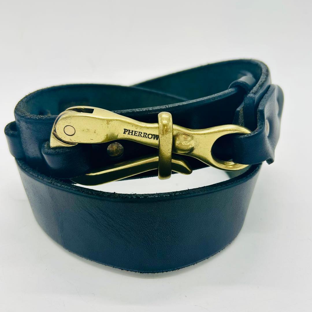 廃盤 pherrow's フェローズ 変形バックル ベルト フックバックル