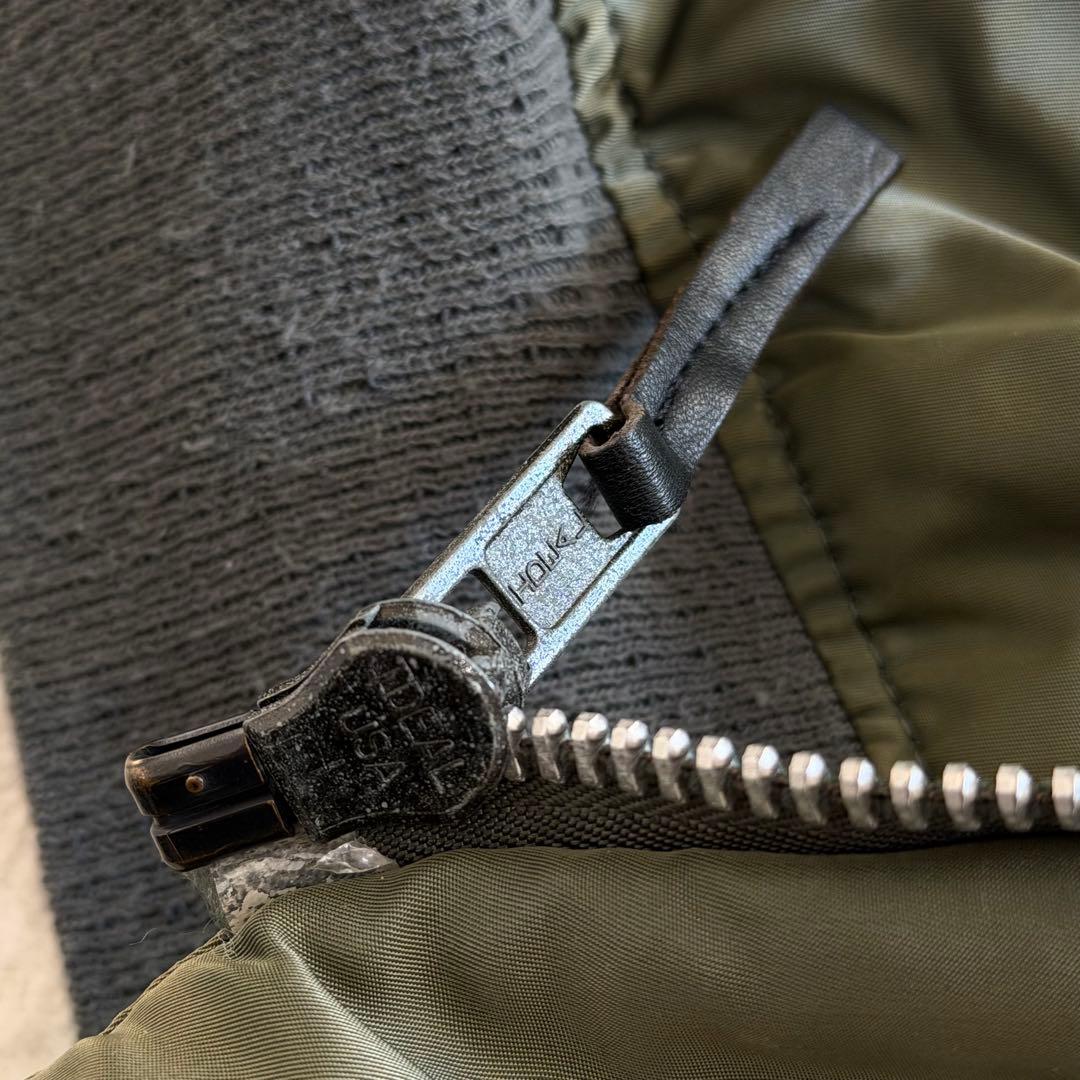 90s アルファインダストリーズ　N-2B USA製　短丈　Y2K カーキ　L