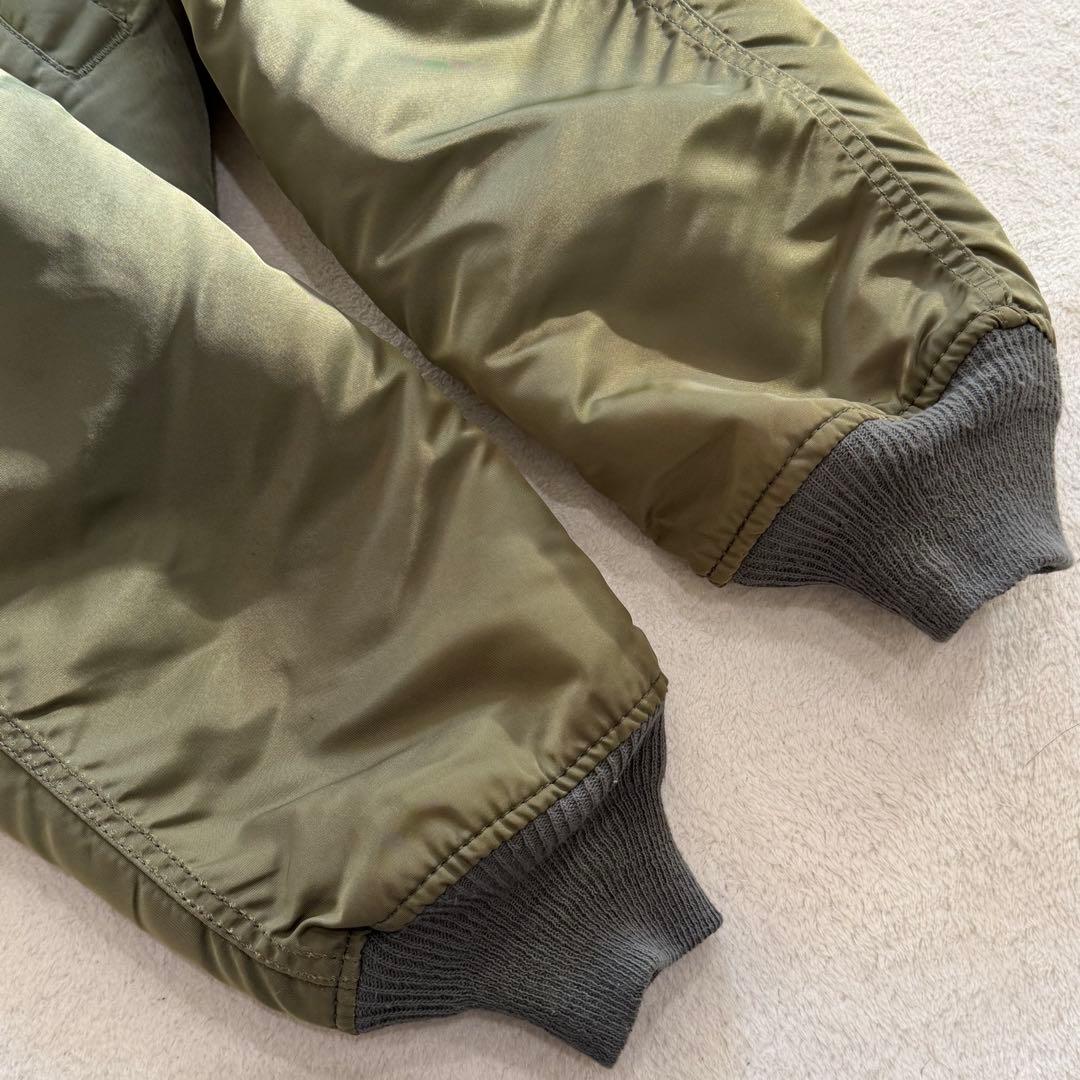 90s アルファインダストリーズ　N-2B USA製　短丈　Y2K カーキ　L