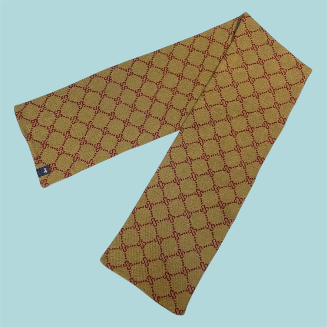 レア 美品 90s Old Stussy グッチオマージュ モノグラム マフラー