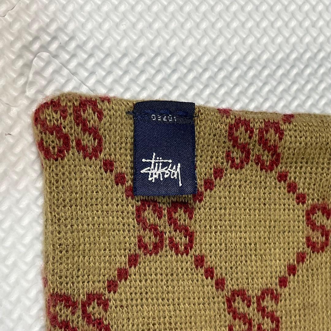 レア 美品 90s Old Stussy グッチオマージュ モノグラム マフラー
