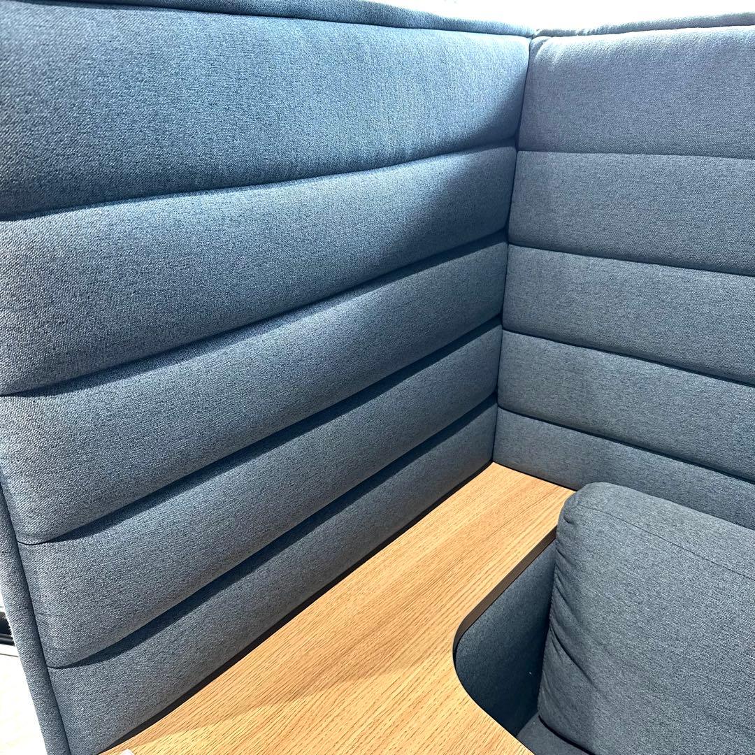 【引き取り歓迎！】オフィスコム ハイビス ハイバックソファ 1人掛け テーブル付