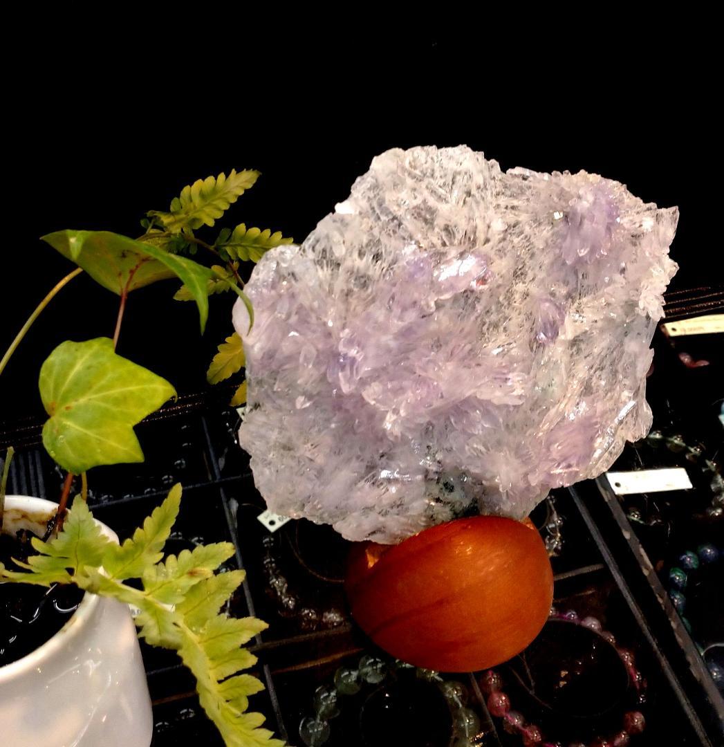 【珍石】　紫　フラワーアメジスト　173ｇ　小型　家庭円満　浄化　置物　美麗