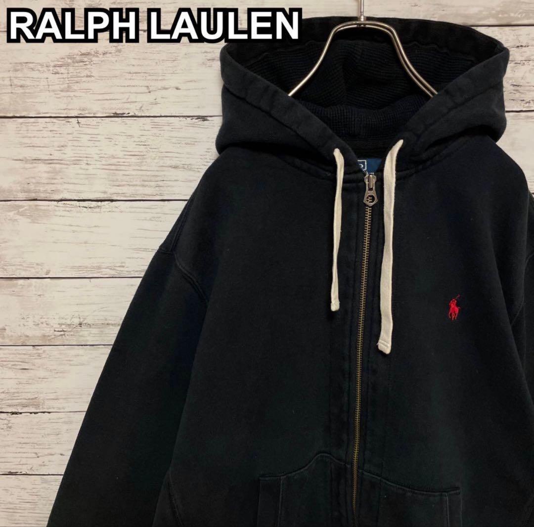 【人気Lサイズ】ポロバイラルフローレン♤刺繍ロゴ　フルジップ　パーカー希少