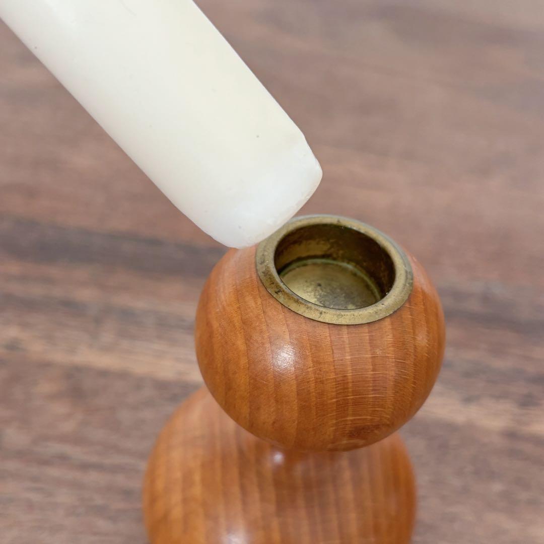 けれたろさまおまとめ同梱【東ドイツ 木製のキャンドルスタンド2つ】ヴィンテージ