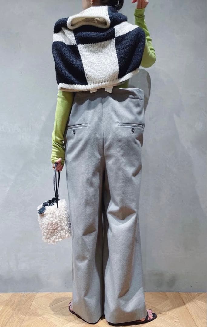 IENA LA BOUCLE ウールサージオーバーパンツ