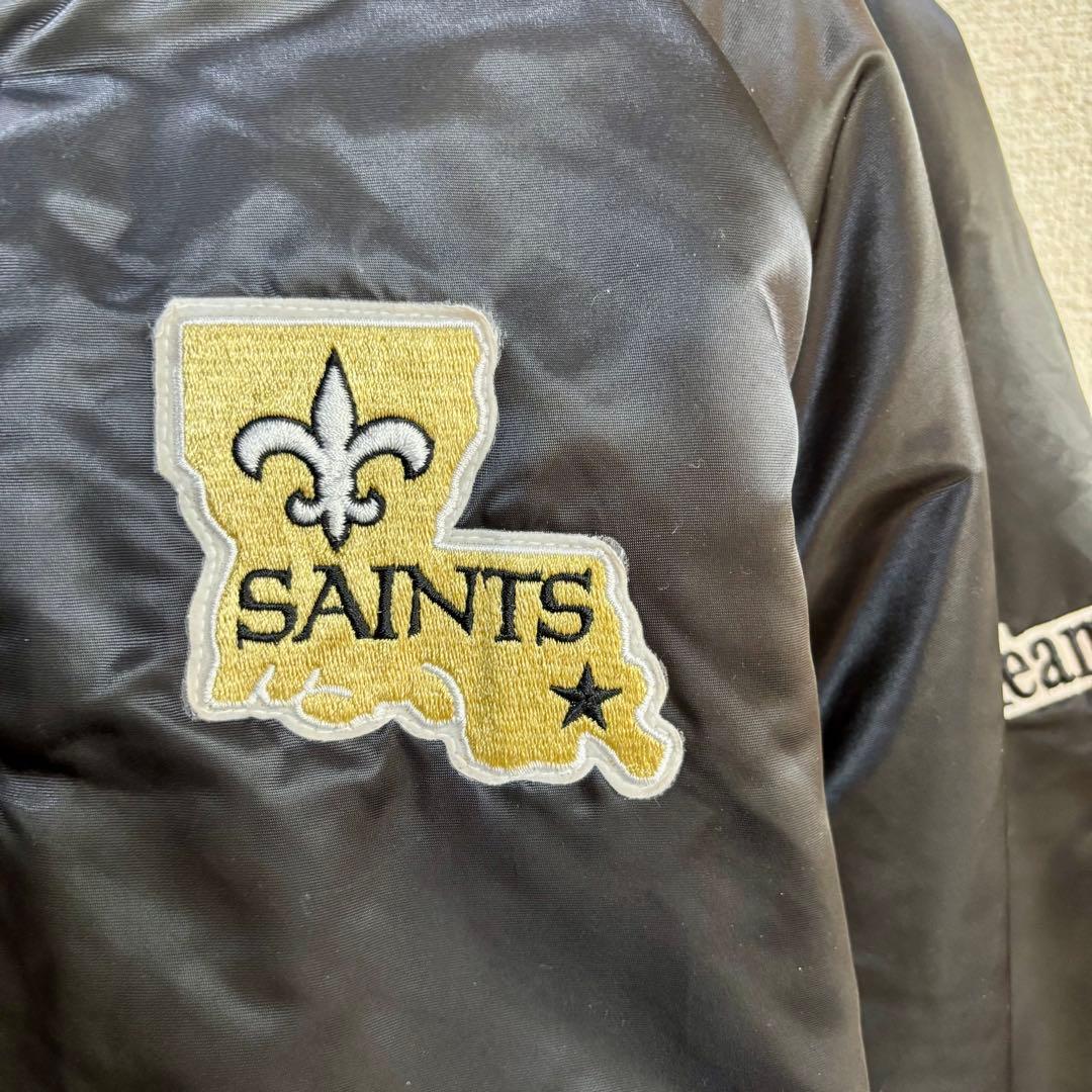 希少 90s USA製 チョークライン スタジャン XL セインツ ブラック 黒