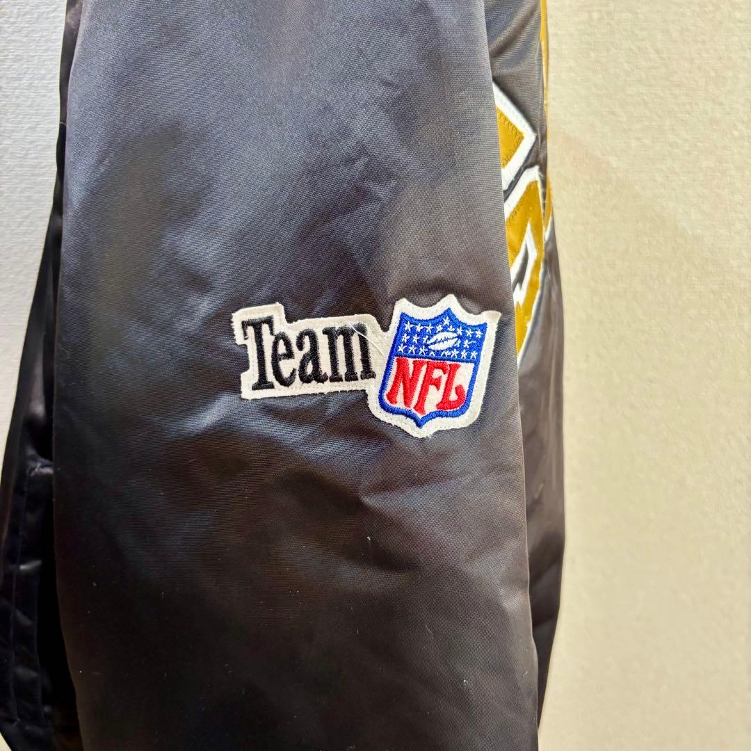 希少 90s USA製 チョークライン スタジャン XL セインツ ブラック 黒