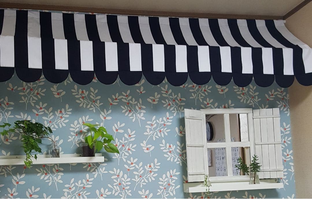 カフェカーテン　オーニング　オーダー　ハンドメイド
