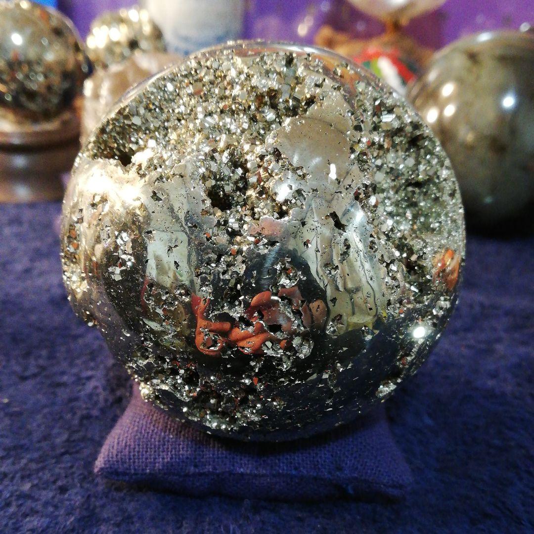 希少　パイライト　丸玉　70cm　 ペルー産