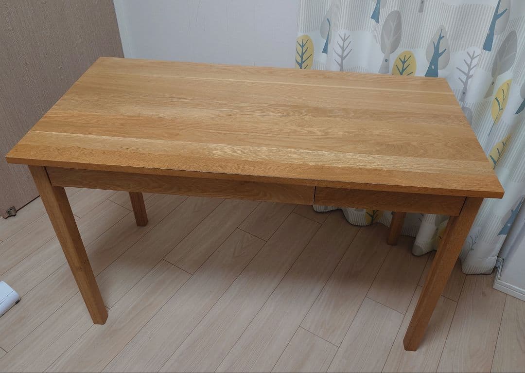 【梱包発送たのメル便※送料込】無印良品オーク無垢材 デスク・引出付