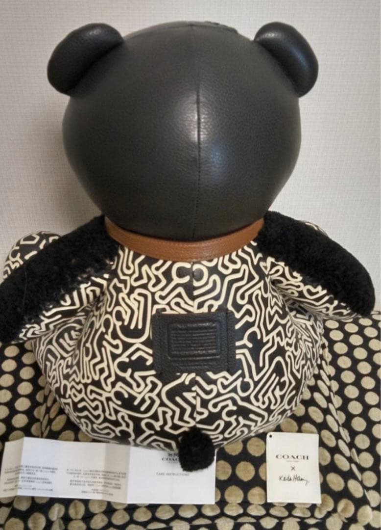 COACH × キースヘリング レザーテディベア